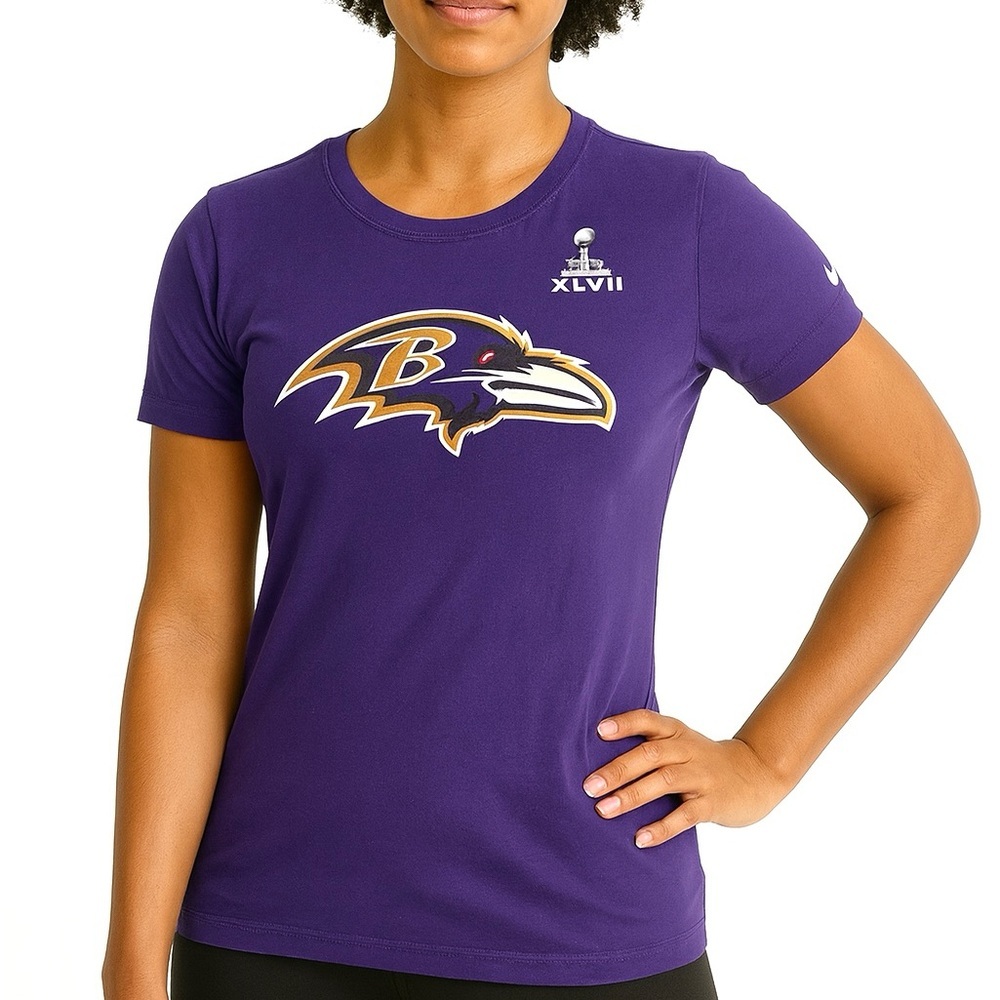 Nike Baltimore‎ Ravens Ray Rice Shirt, Size L Slim Fit, Super Bowl XLVII